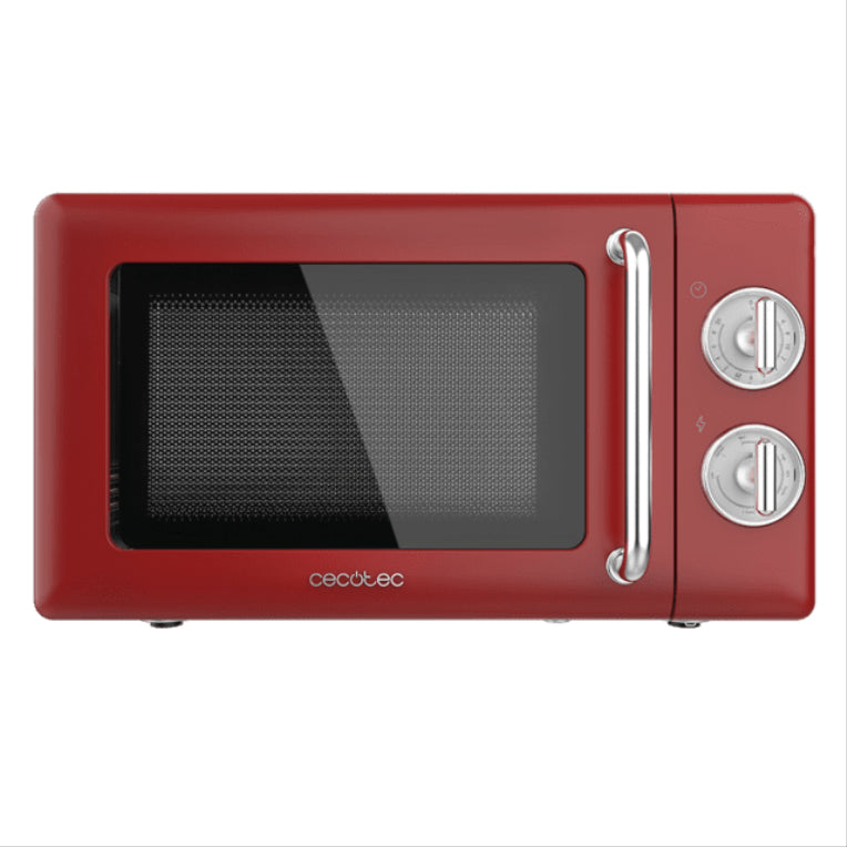 Cecotec 01710 microondas Encimera Microondas con grill 20 L 700 W Rojo. Acero inoxidable