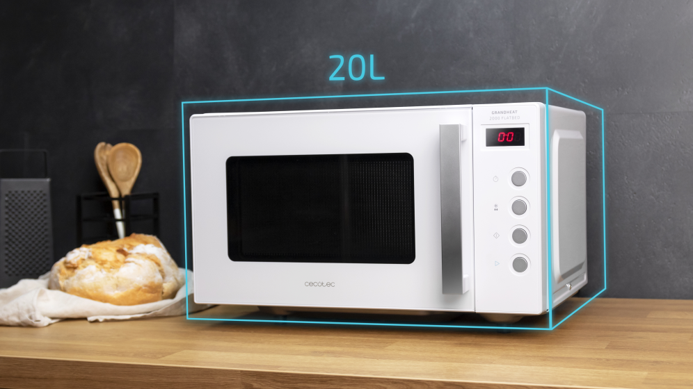 MICROONDAS CECOTEC SIN PLATO GRANDHEAT 2000 FLATBED WHITE - detalle