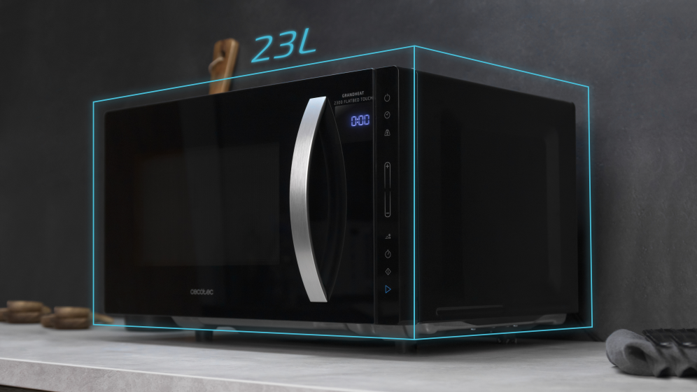 MICROONDAS CECOTEC SIN PLATO GRANDHEAT 2300 FLATBED TOUCH BLACK - detalle