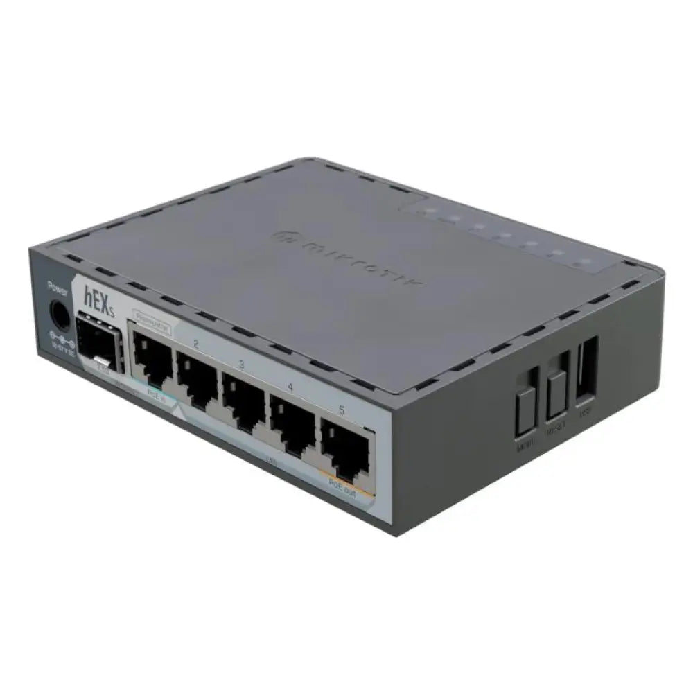 Mikrotik E60iUGS hEX Router 5xGbE PoE-I/O 1x2.5SFP - detalle