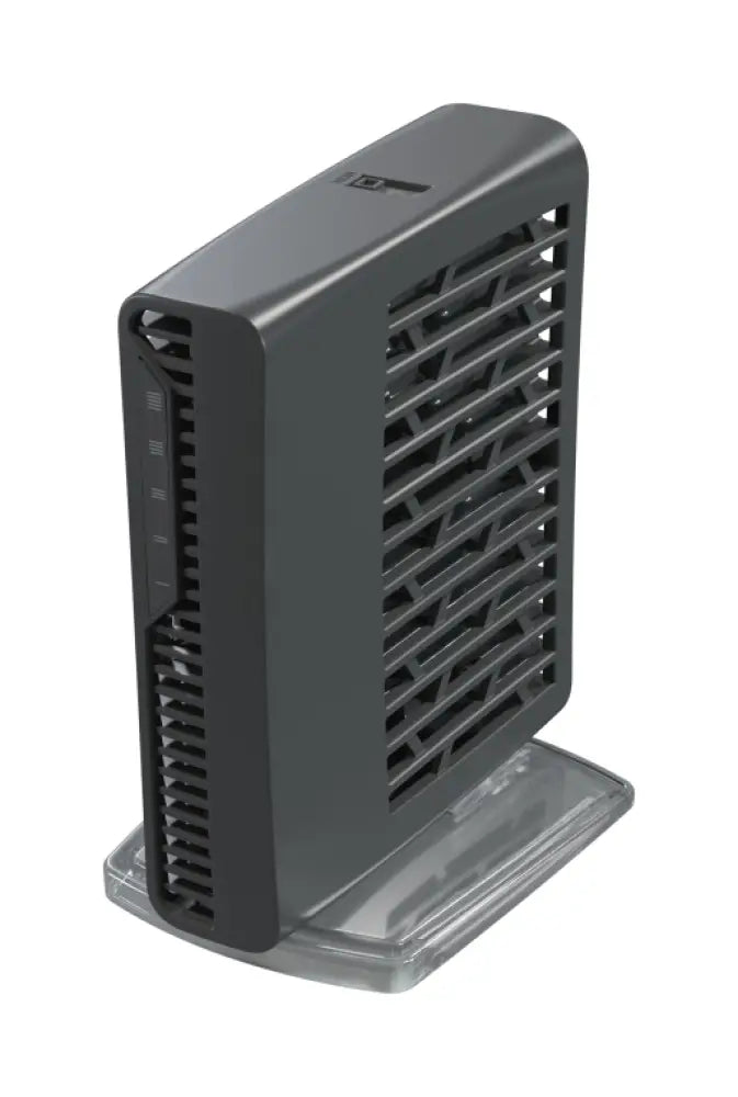 Router inalámbrico Mikrotik hAP ax2 con doble banda y puertos Gigabit Ethernet en color negro, ideal para redes Wi-Fi rápidas.