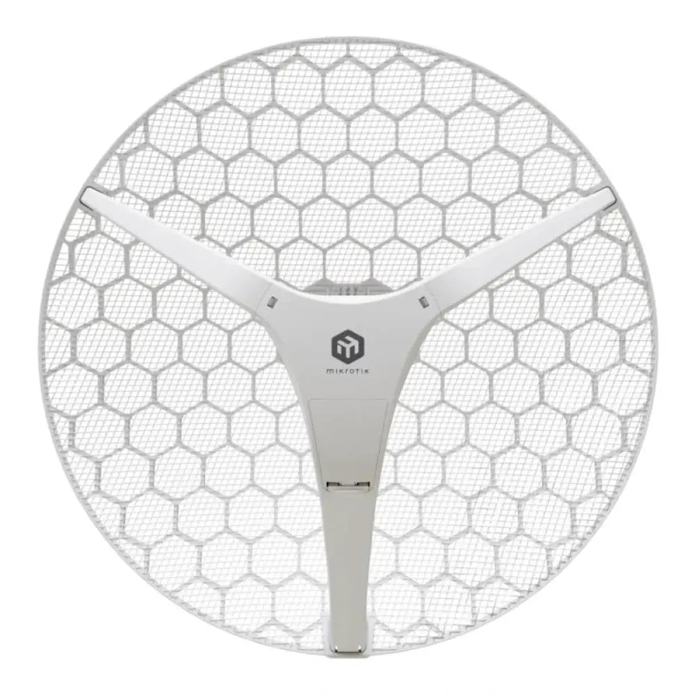 Antena Mikrotik LHG XL 5ax CPE WiFi6 de 27dBi para puntos de acceso, diseñada para conexiones de hasta 30 km.