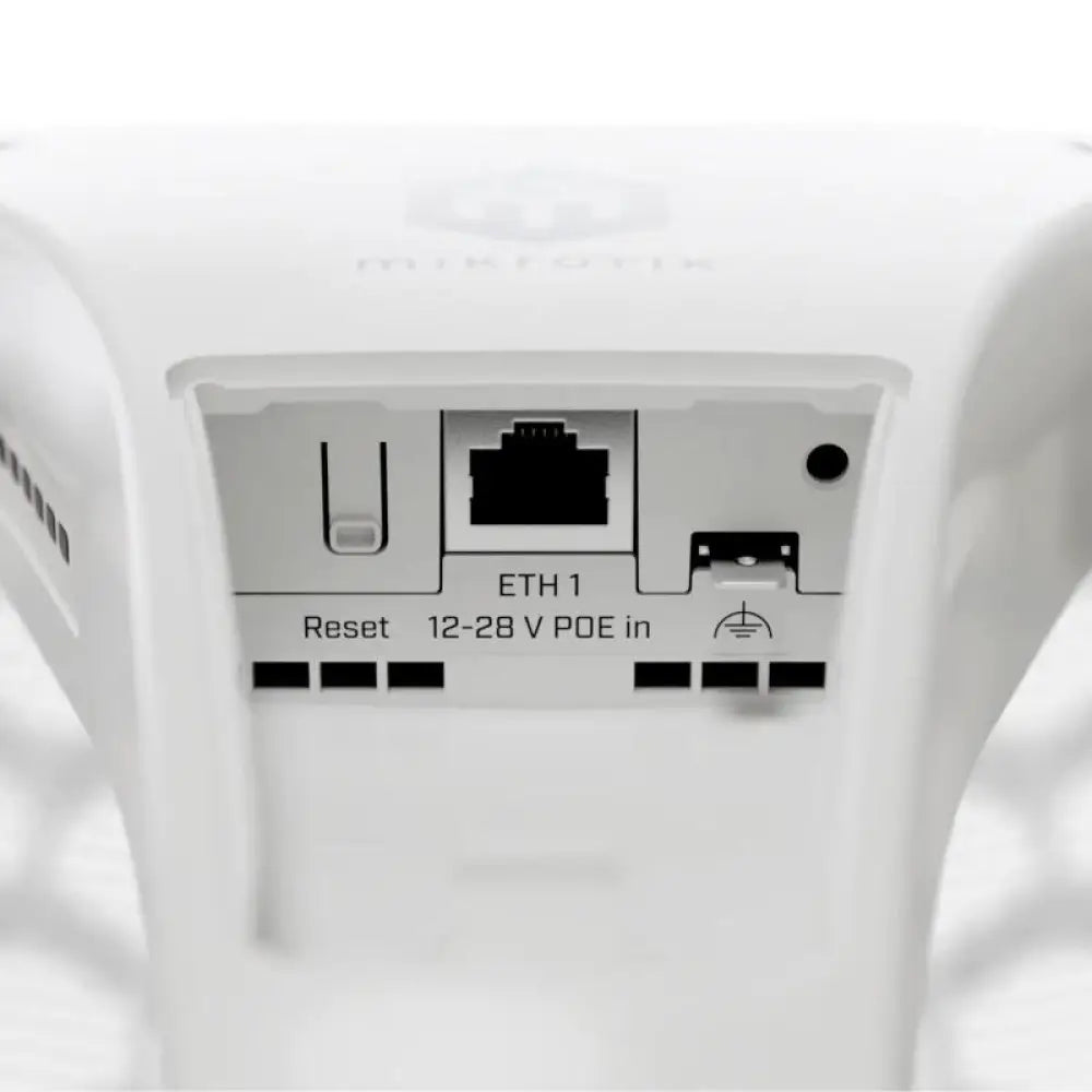 Antena Mikrotik LHG XL 5ax CPE WiFi6 de 27dBi para puntos de acceso, diseñada para cobertura de hasta 30 km.
