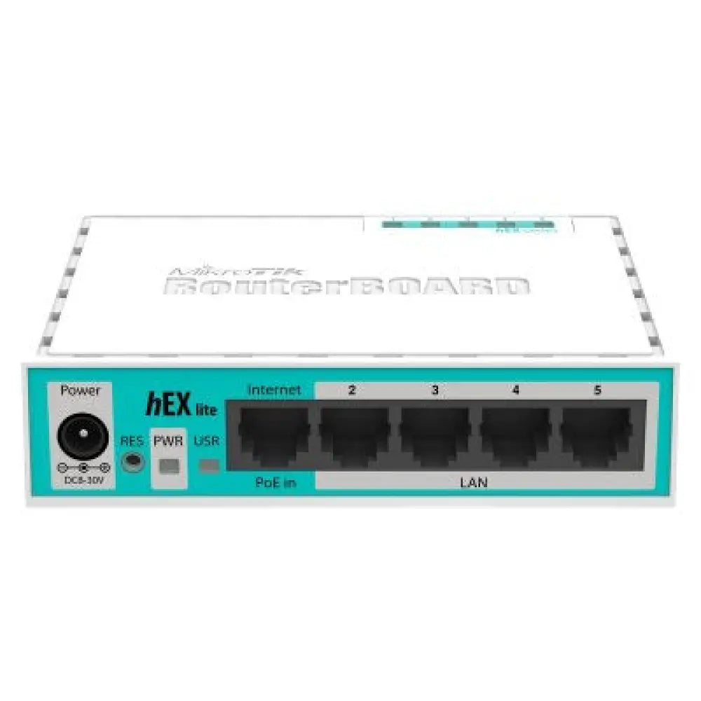 MikroTik RB750r2 hEX lite Router 5x10/100 L4 - detalle