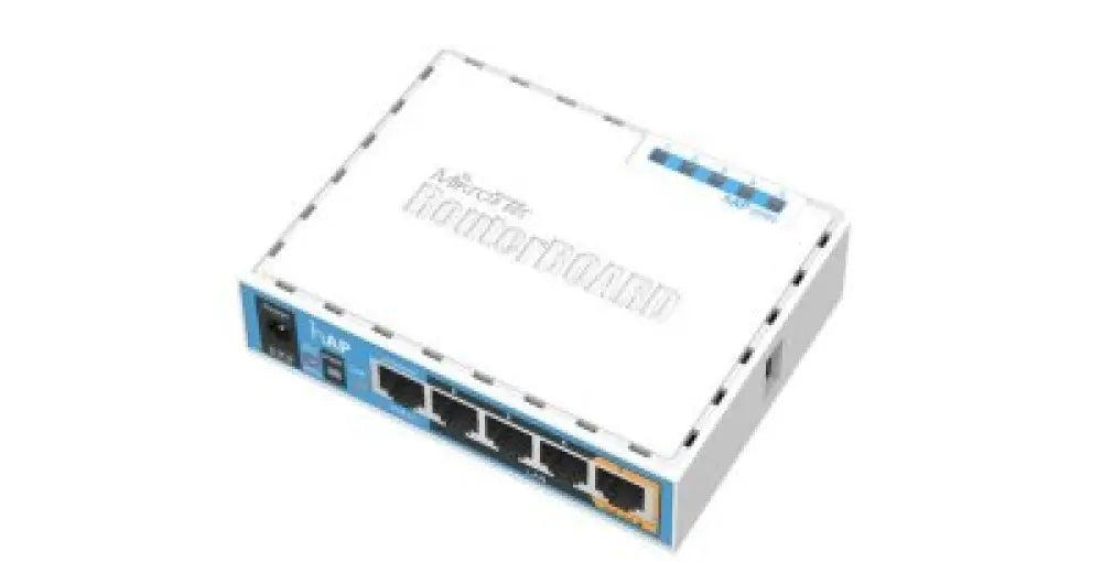 Punto de acceso MikroTik RB951Ui-2nD hAP con 2.4GHz, 5 puertos Ethernet, diseño compacto y marca MIKROTIK