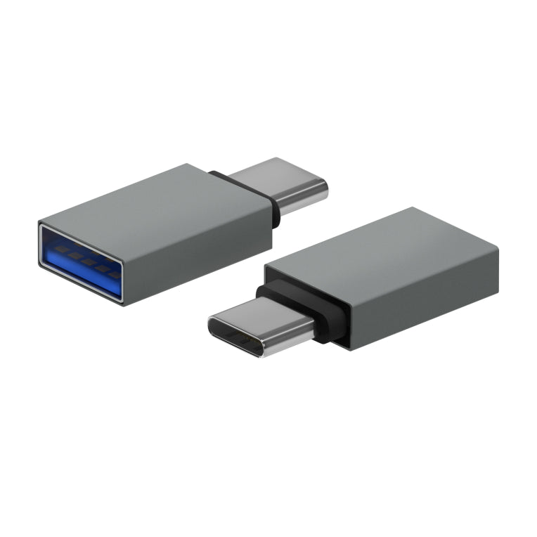 Adaptador AISENS Mini USB 3.2 Gen1 de aluminio e 3A. Tipo USB-C/MA/H. Gris