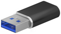 MINI ADAPTADOR AISENS USB 3.2 GEN2 USB 2.0 3A USB-C/H-A/M NEGRO