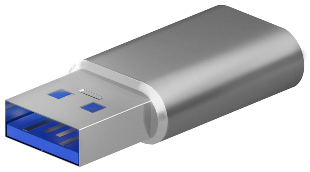 MINI ADAPTADOR AISENS USB 3.2 GEN2 USB 2.03A USB-C/H-A/M GRIS
