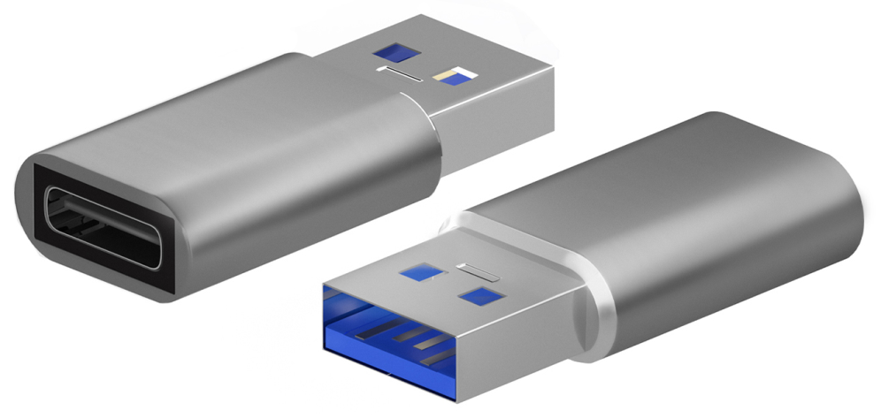 MINI ADAPTADOR AISENS USB 3.2 GEN2 USB 2.03A USB-C/H-A/M GRIS - detalle