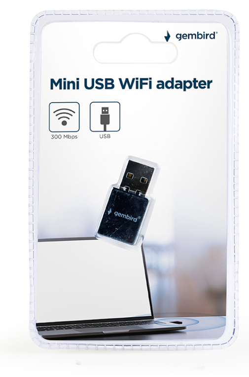 MINI ADAPTADOR GEMBIRD WIFI USB, 300 MBPS - detalle