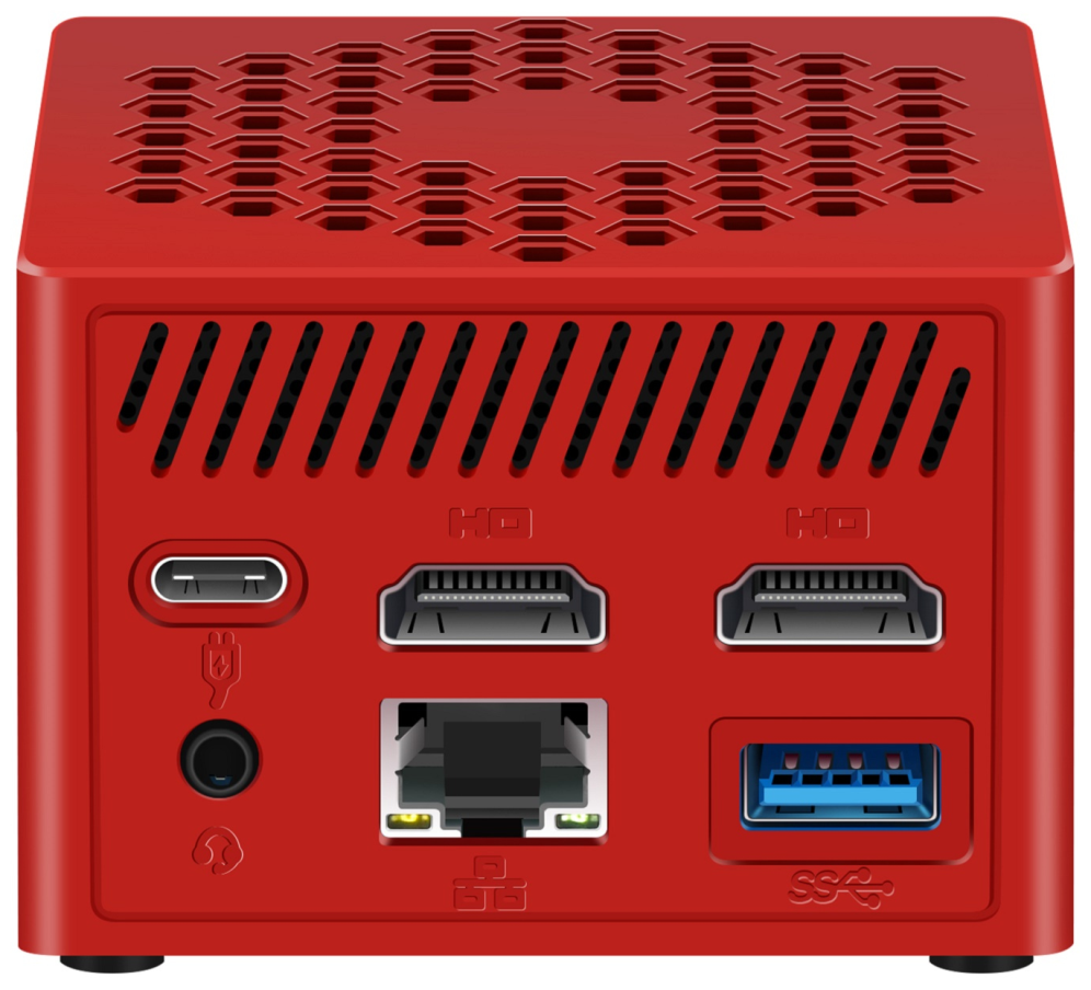 MINI PC LEOTEC INTEL N100 8GB 128GB M.2 WIN11 PRO PRE-INSTAL ROJO - detalle