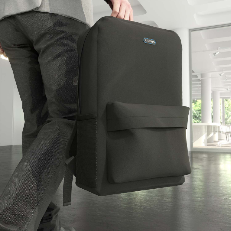 MOCHILA AISENS 15,6" NEGRO - detalle