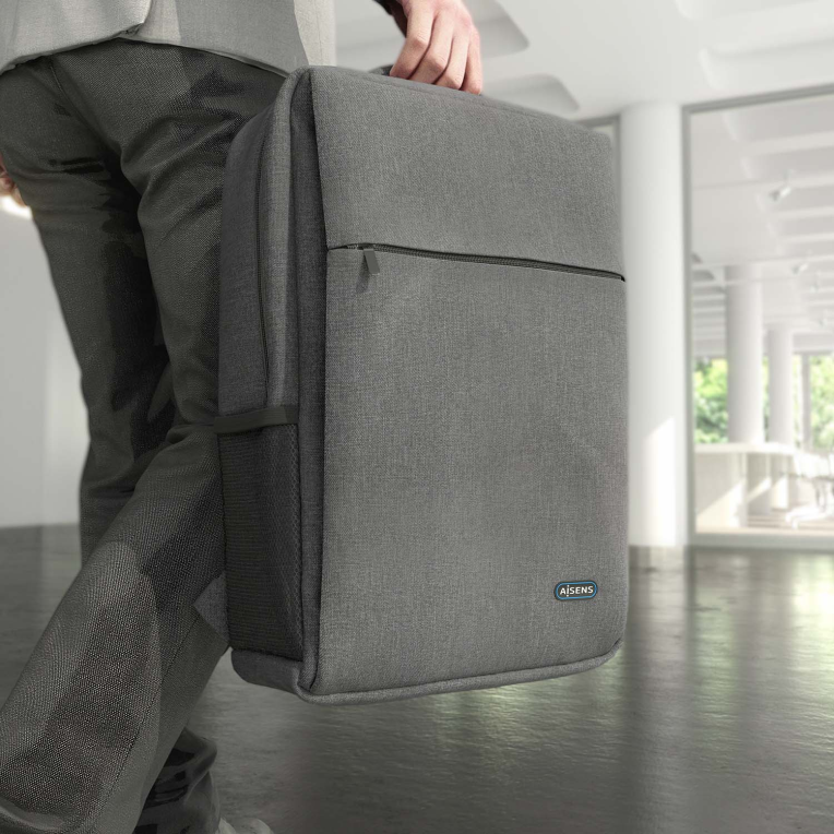 MOCHILA AISENS 17" GRIS - detalle