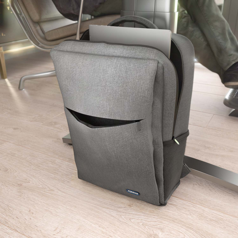 MOCHILA AISENS 17" GRIS - detalle