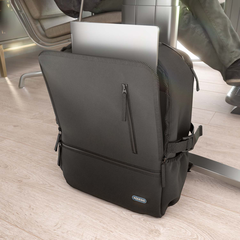 MOCHILA AISENS DEPORTIVA REPELENTE AL AGUA 15,6" NEGRO - detalle