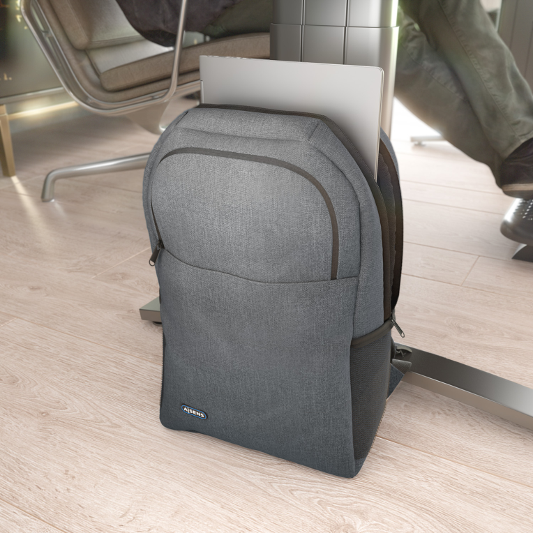 MOCHILA AISENS PREMIUM 15,6" GRIS - detalle