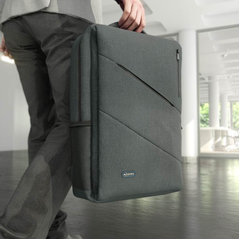 MOCHILA AISENS URBANA OFICINA 15,6" GRIS - detalle