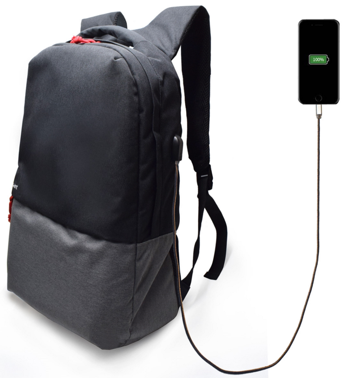 MOCHILA EWENT CON PUERTO DE CARGA 17.3'' NEGRA