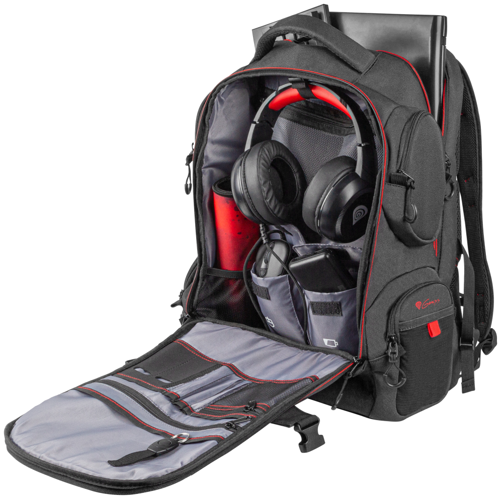 MOCHILA GENESIS PALLAD 550 15,6"-17.3" NEGRA - detalle