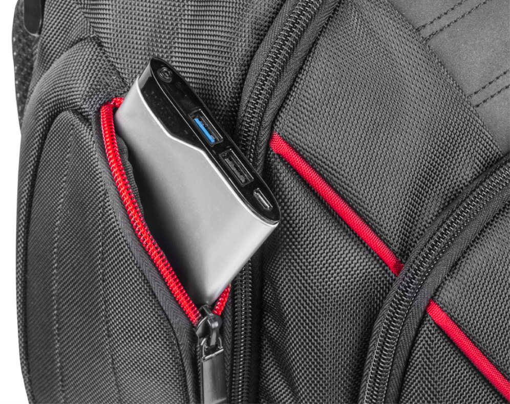 MOCHILA PORTATIL GENESIS PALLAD 500 15.6"-17.3" NEGRO - detalle