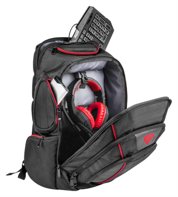 MOCHILA PORTATIL GENESIS PALLAD 500 15.6"-17.3" NEGRO - detalle