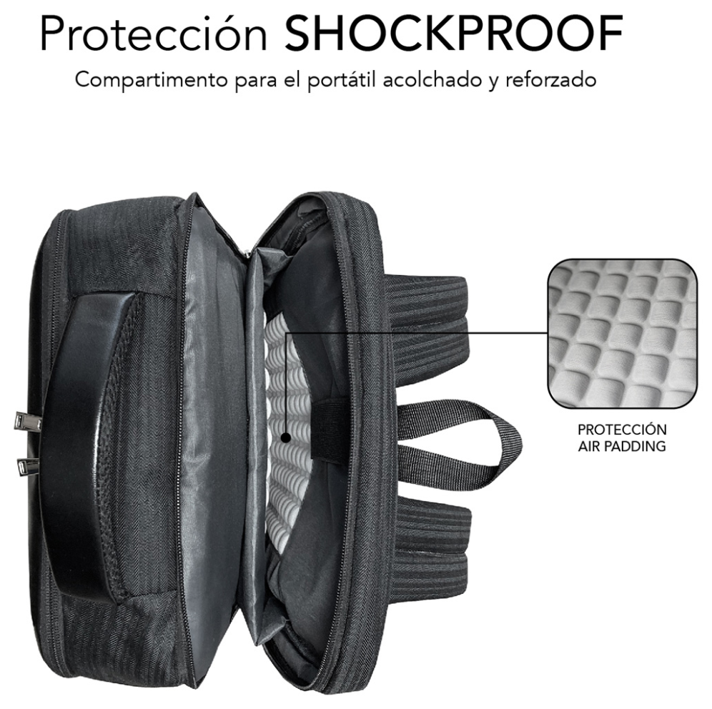 MOCHILA SUBBLIM BUSINESS V2 AP BACKPACK 16" BLACK - detalle
