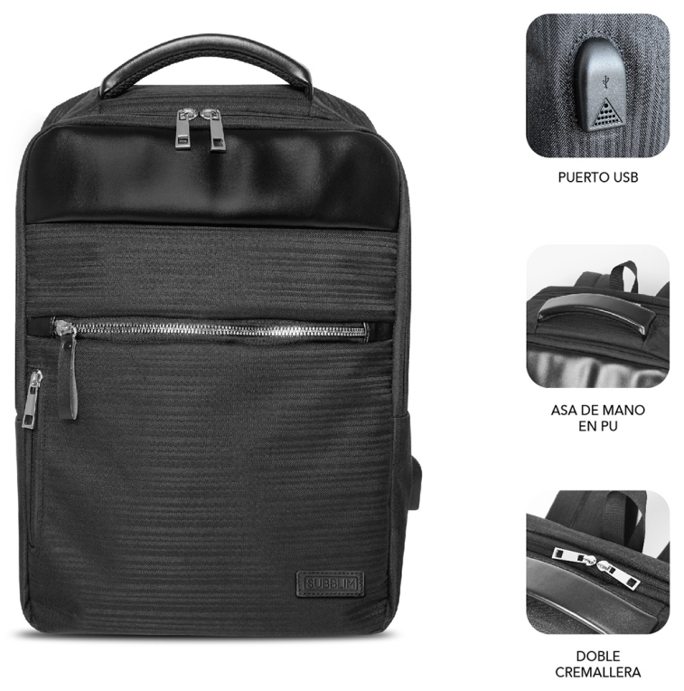 MOCHILA SUBBLIM BUSINESS V2 AP BACKPACK 16" BLACK - detalle