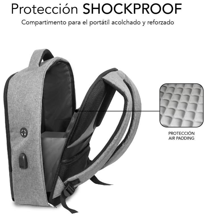 MOCHILA SUBBLIM SECURE V2 AP ANTITHEFT BACKPACK 16" BLACK - detalle