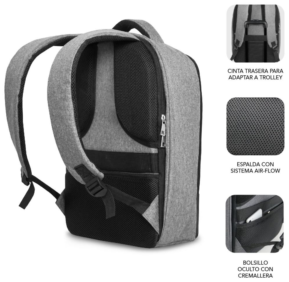 MOCHILA SUBBLIM SECURE V2 AP ANTITHEFT BACKPACK 16" BLACK - detalle