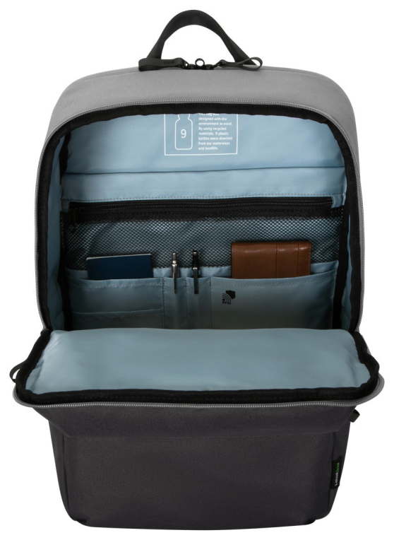 MOCHILA TARGUS 15.6" SAGANO TRAVEL BACKPACK GREY - detalle