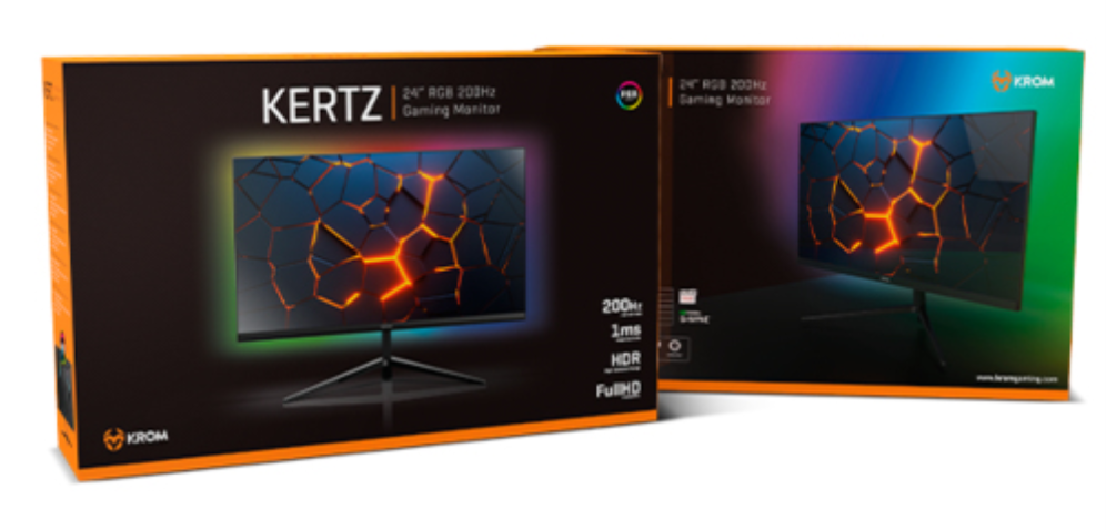 MONITOR GAMING KROM KERTZ 24" RGB 200HZ HDMI DP - detalle