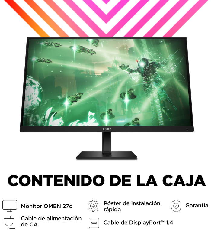 MONITOR HP OMEN 27Q QHD 27" HDMI - detalle