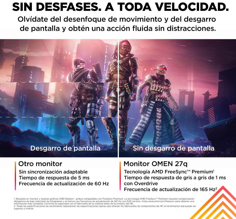 MONITOR HP OMEN 27Q QHD 27" HDMI - detalle