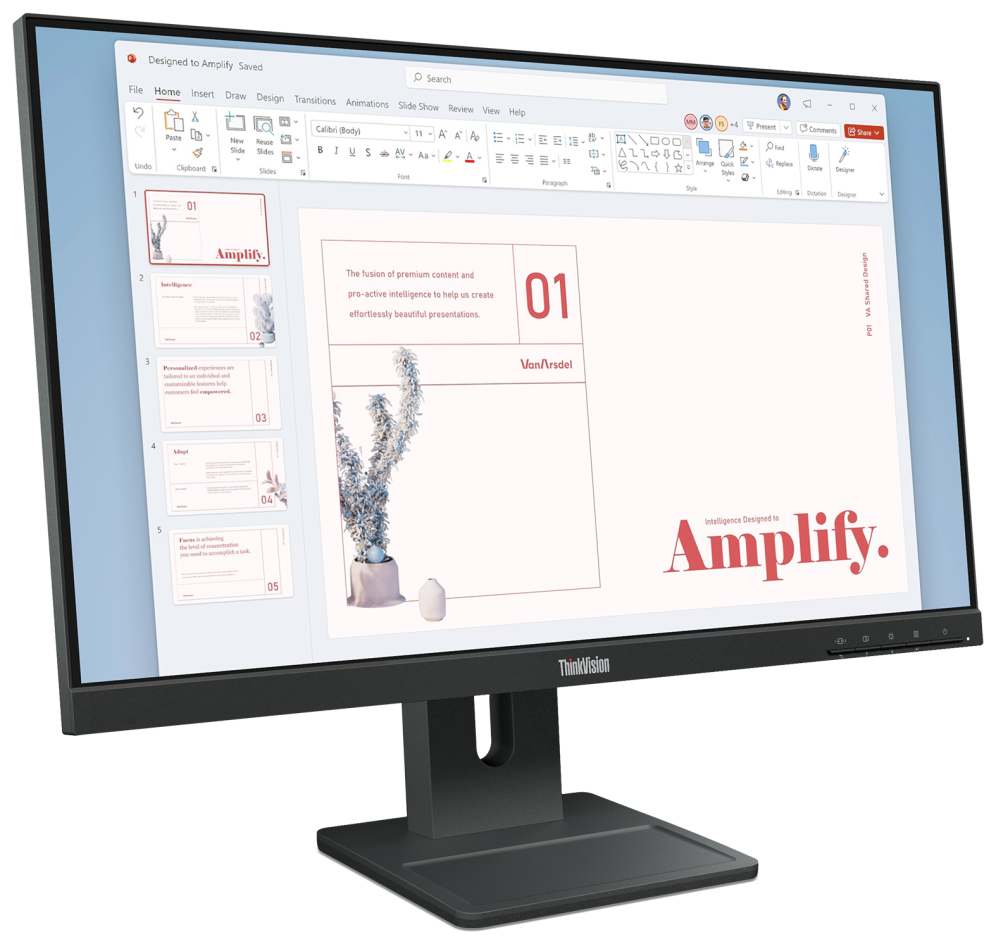 MONITOR LENOVO THINKVISION E24-40 23,8" VGA HDMI DP 2x2W ALTAVOCES - detalle
