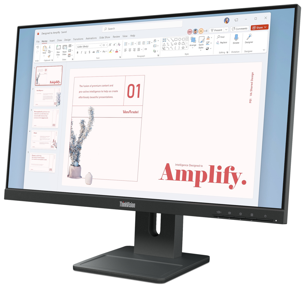 MONITOR LENOVO THINKVISION E24-40 23,8" VGA HDMI DP 2x2W ALTAVOCES - detalle