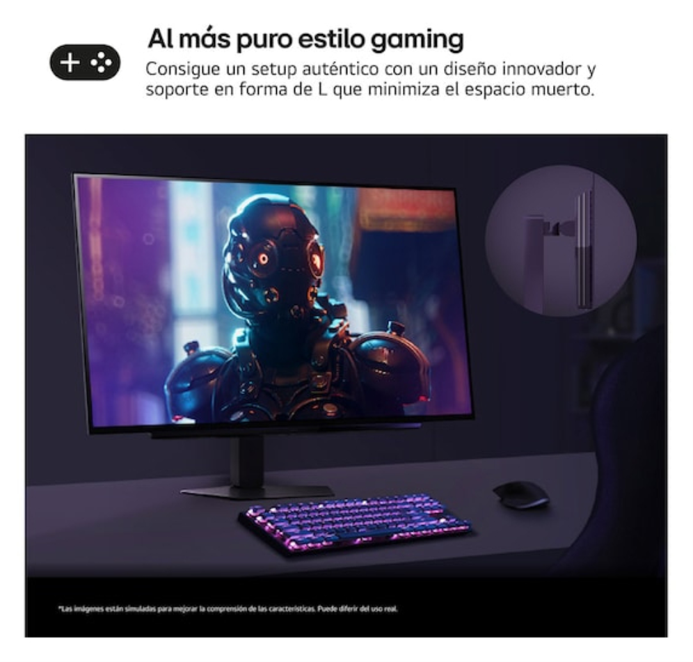 MONITOR LG ULTRAGEAR OLED 27GX704A-B 27" GAMING QHD 240HZ FREESYNC - detalle