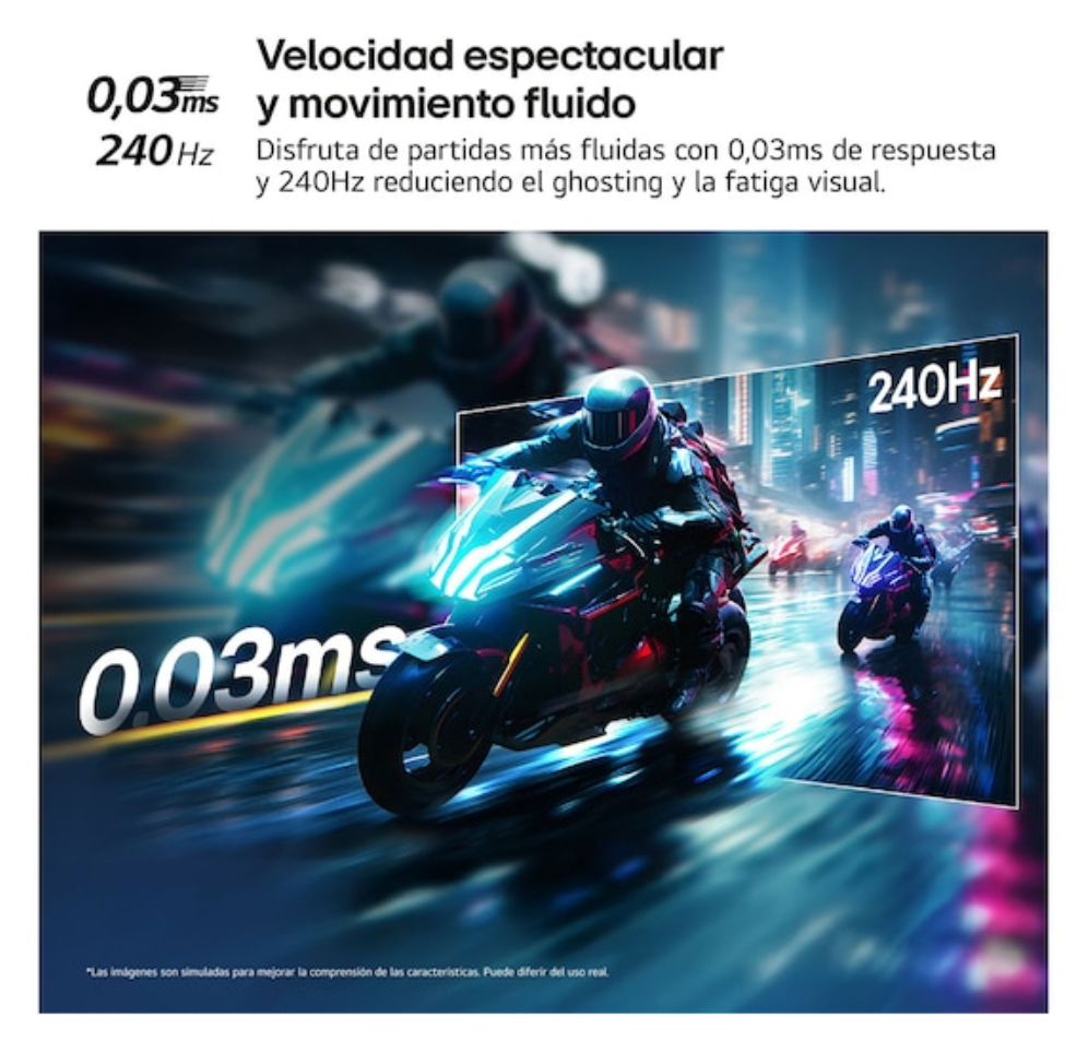 MONITOR LG ULTRAGEAR OLED 27GX704A-B 27" GAMING QHD 240HZ FREESYNC - detalle