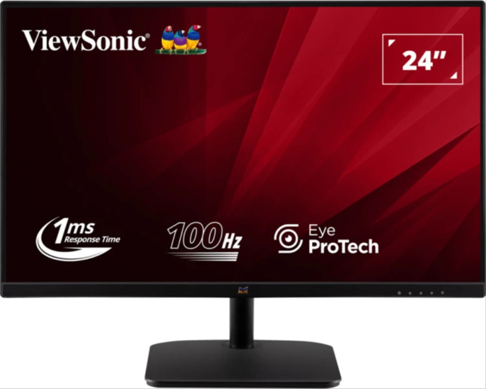 Pantalla para PC Viewsonic Value Series VA2432-MHD-3 de 61 cm (24"), 1920 x 1080 píxeles, Full HD, LED, negro