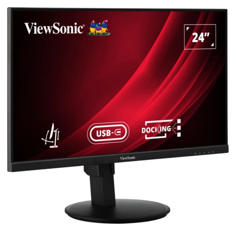 MONITOR VIEWSONIC 24" VG2409-U FHD IPS 2 X HDMI DP IN OUT USB C RJ45 ERGO - detalle
