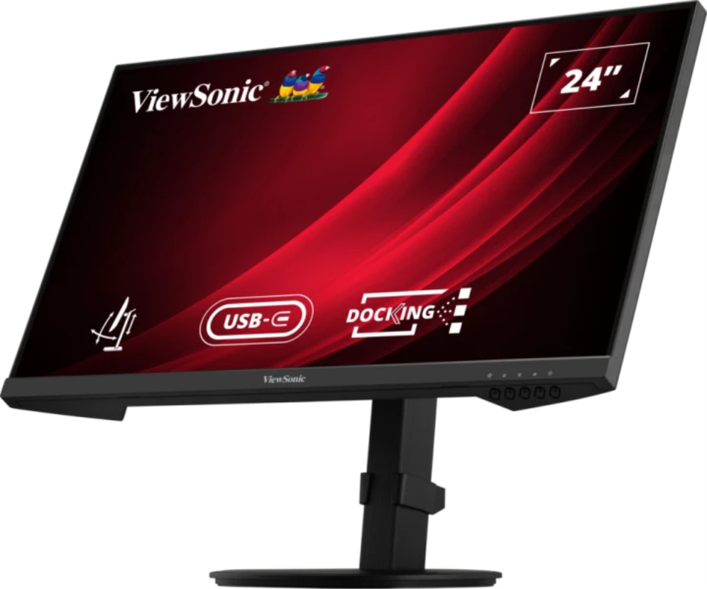 MONITOR VIEWSONIC 24" VG2409-U FHD IPS 2 X HDMI DP IN OUT USB C RJ45 ERGO - detalle