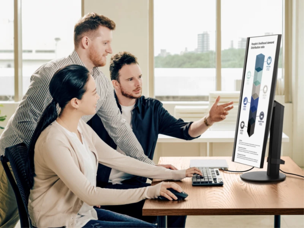 MONITOR VIEWSONIC 24" VG2409-U FHD IPS 2 X HDMI DP IN OUT USB C RJ45 ERGO - detalle