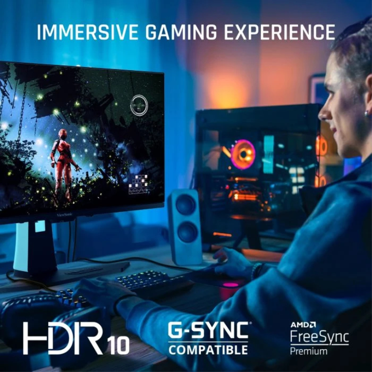 MONITOR VIEWSONIC 27" QHD OLED 0,02MS 240HZ HDR10 HDMI DP USB-C USB MULTI ERGO - detalle