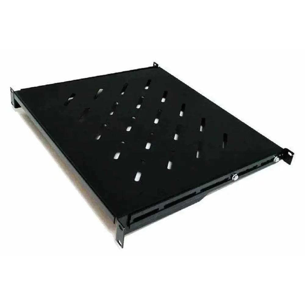 Bandeja fija para armario mural Monolyth, compatible con racks de 450-600mm, en color gris, para almacenamiento y organización.