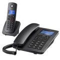 Teléfono fijo y DECT Motorola C4201 en color negro, con diseño compacto y botones de fácil uso.