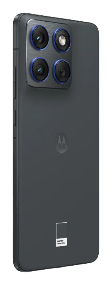 Teléfono inteligente Motorola Edge 70 gris con pantalla de 6.7", doble SIM, 12 GB RAM, 512 GB, Android 16, 5G y batería de 4800 mAh.