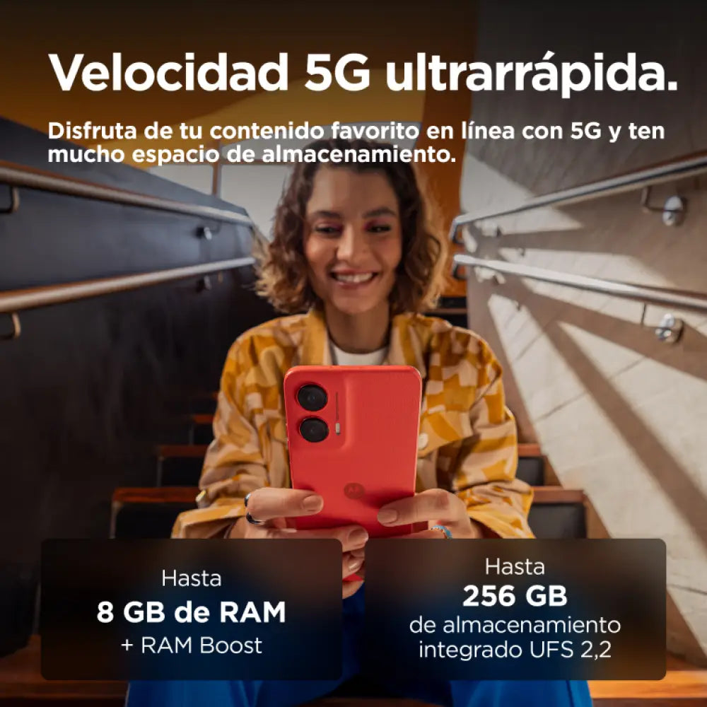Motorola moto G35 5G 17.1 cm (6.72") SIM doble Android 14 USB Tipo C 8 GB 256 GB 5000 mAh Rojo - detalle