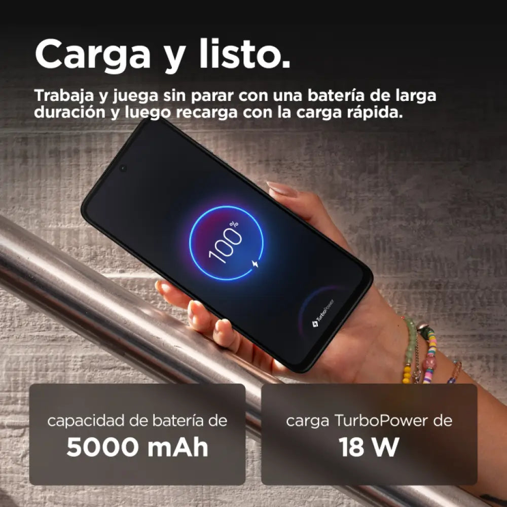 Motorola moto G35 5G 17.1 cm (6.72") SIM doble Android 14 USB Tipo C 8 GB 256 GB 5000 mAh Negro - detalle
