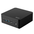 Mini PC MSI Cubi NUC 1MG-206BES con procesador Core 7-150U en color negro, semiensamblado y compacto.