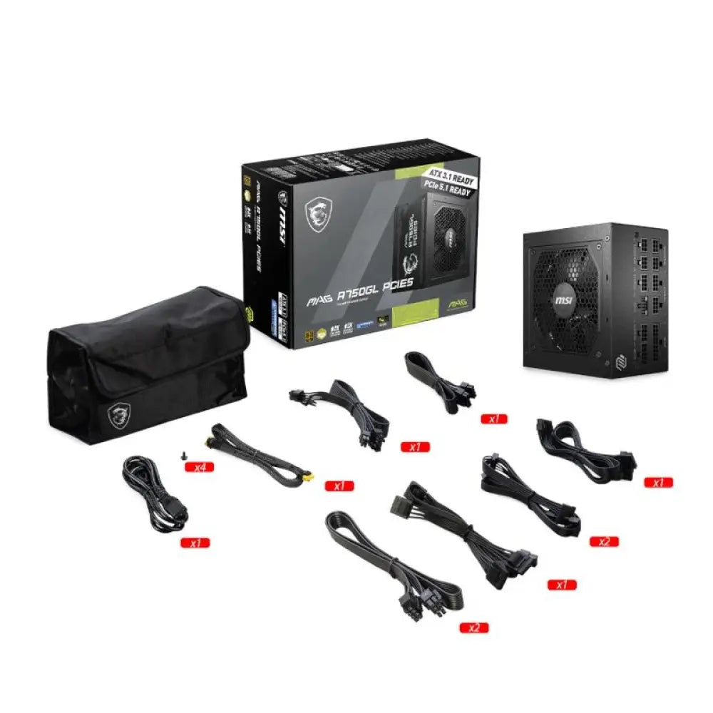 MSI Fuente Alimentación MAG A750GL PCIE5 II 750ATX - detalle