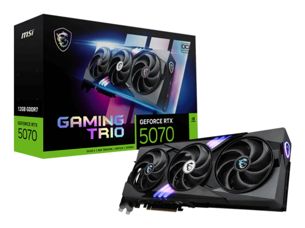 MSI GAMING GeForce RTX 5070 12G TRIO OC NVIDIA 12 GB GDDR7 - detalle